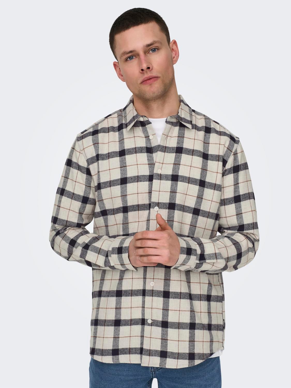 ONSLARS Hemd Light Grey Melange