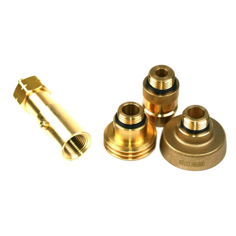 DREHMEISTER LPG Adapter, Gasflaschen Adapter Set inkl. Etui (W21.8L)
