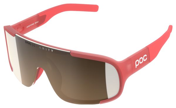 Lunettes Poc Aspire Mid Corail Translucide - Brown Silver Miror
