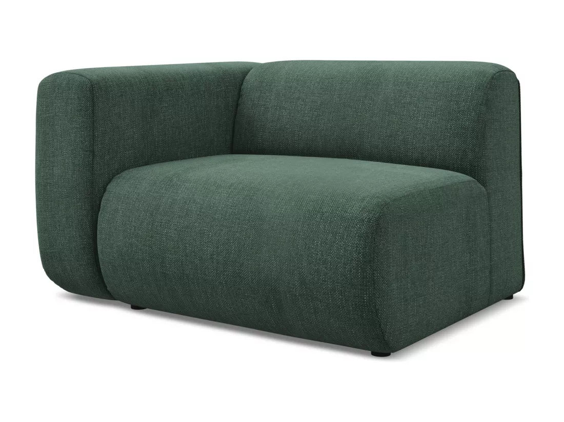 Module avec accoudoirs gauche en tissu chenille - vert - EKAHI