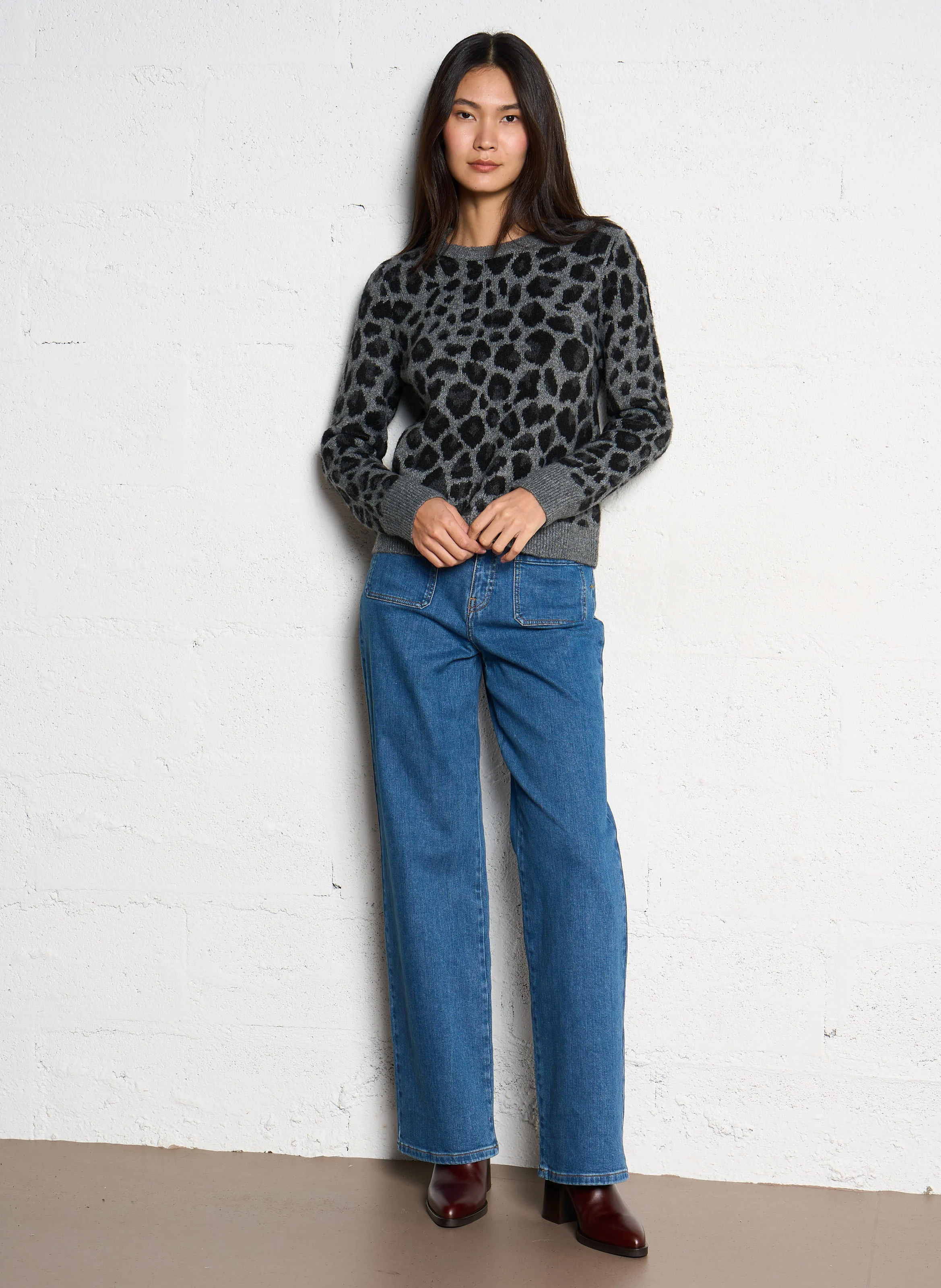 MTIGRE - Pull droit col rond| Noir