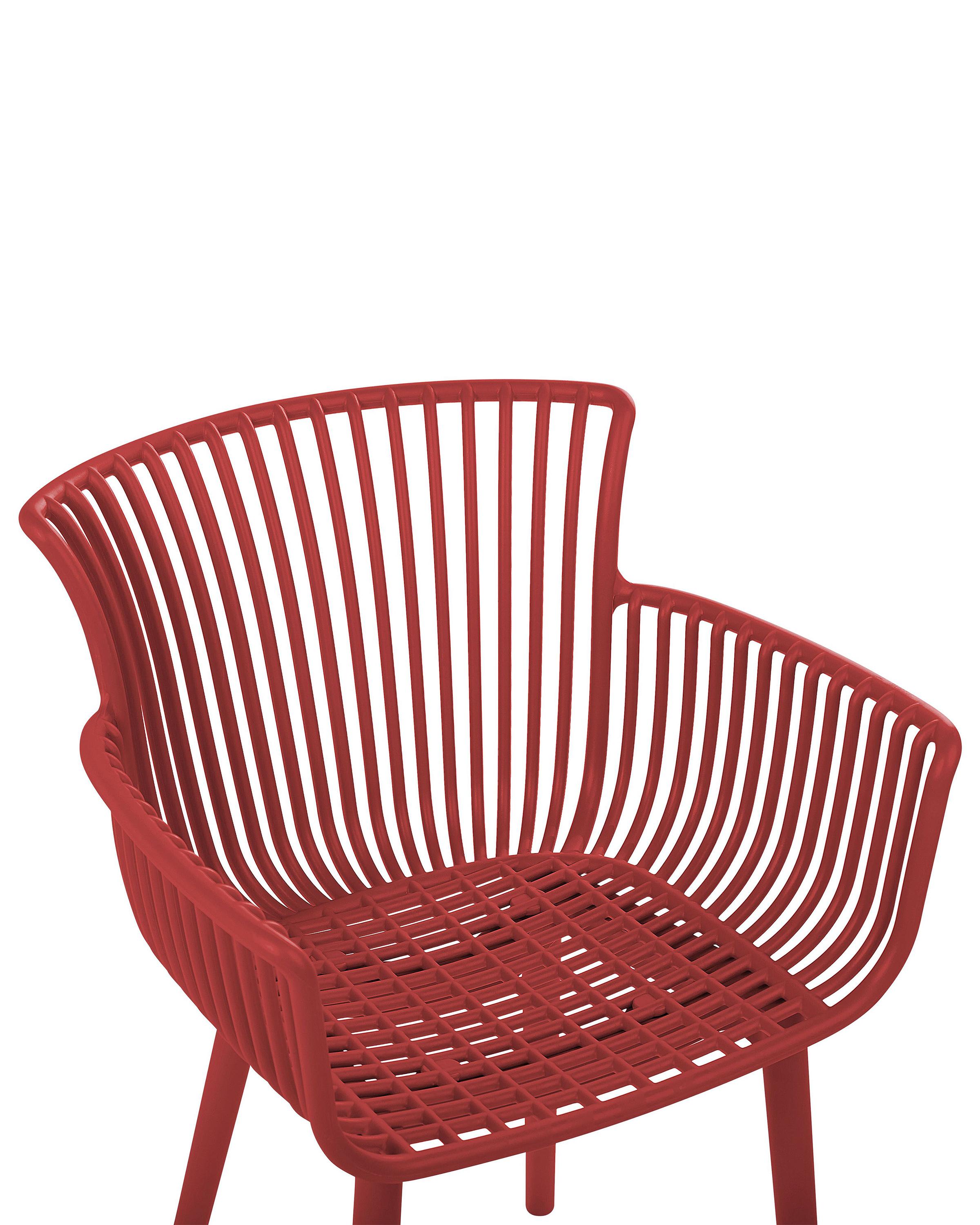 Set van 4 tuinstoelen PESARO Rood