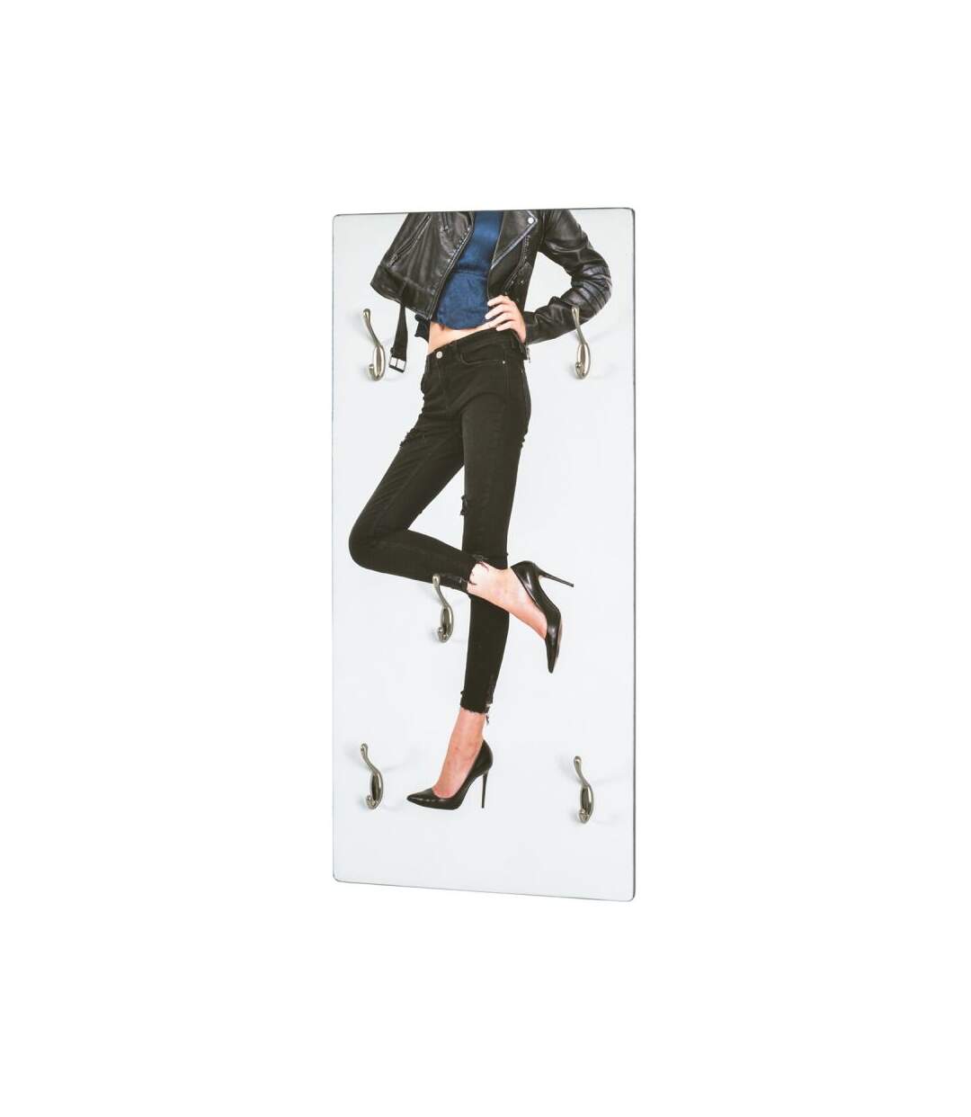 Paris Prix - Patère Murale 5 Crochets fashion 90cm Noir