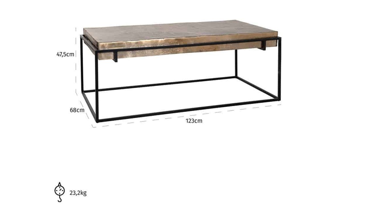 Salontafel 210242 Calloway B122 x D65 x H47 cm