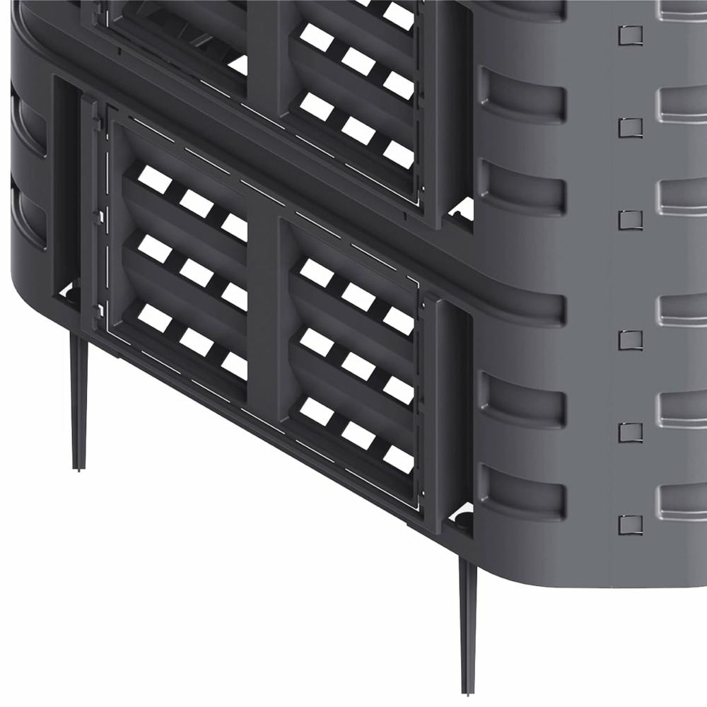 Composteur de jardin noir 93,3x93,3x146 cm 1000 l