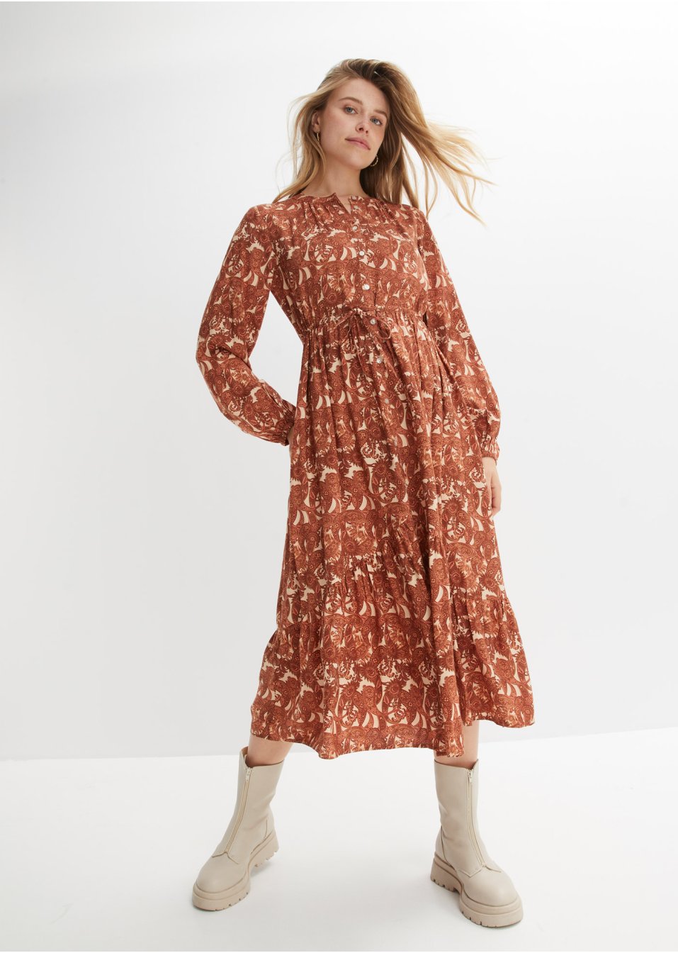Blousejurk met lange mouwen