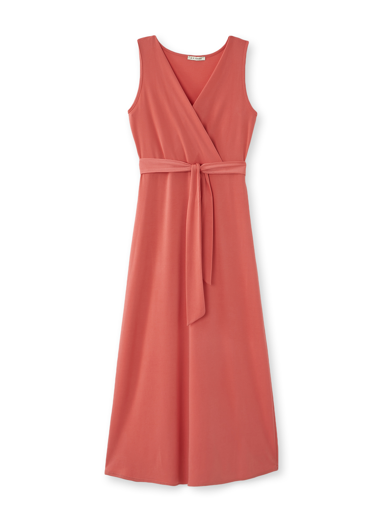 Robe longue sans manches en maille