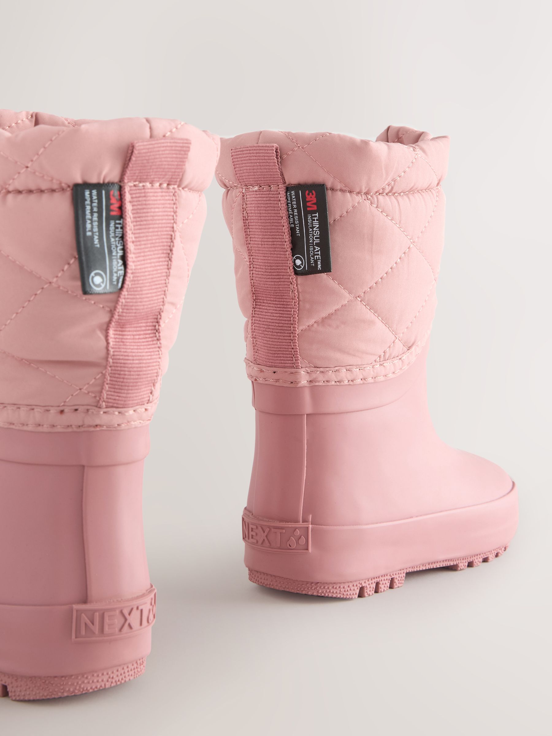 Roze - Thinsulate gevoerde regenlaarzen met rand