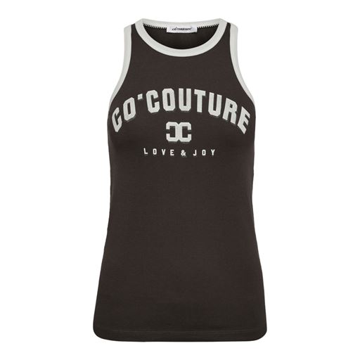 Co'Couture Edge Tank Top, Antracit, S