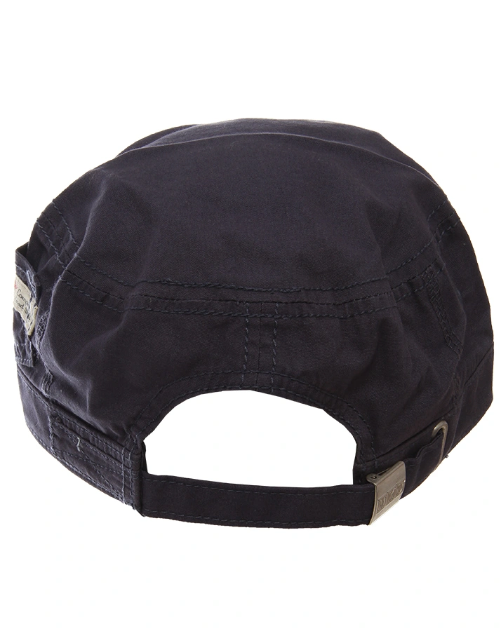 Tellercap mit kleiner Tasche in dunkelblau