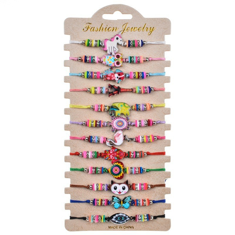 (12er Set) Kinder Schmuck Armband Geburtstags Party Gast Geschenke - Style 3