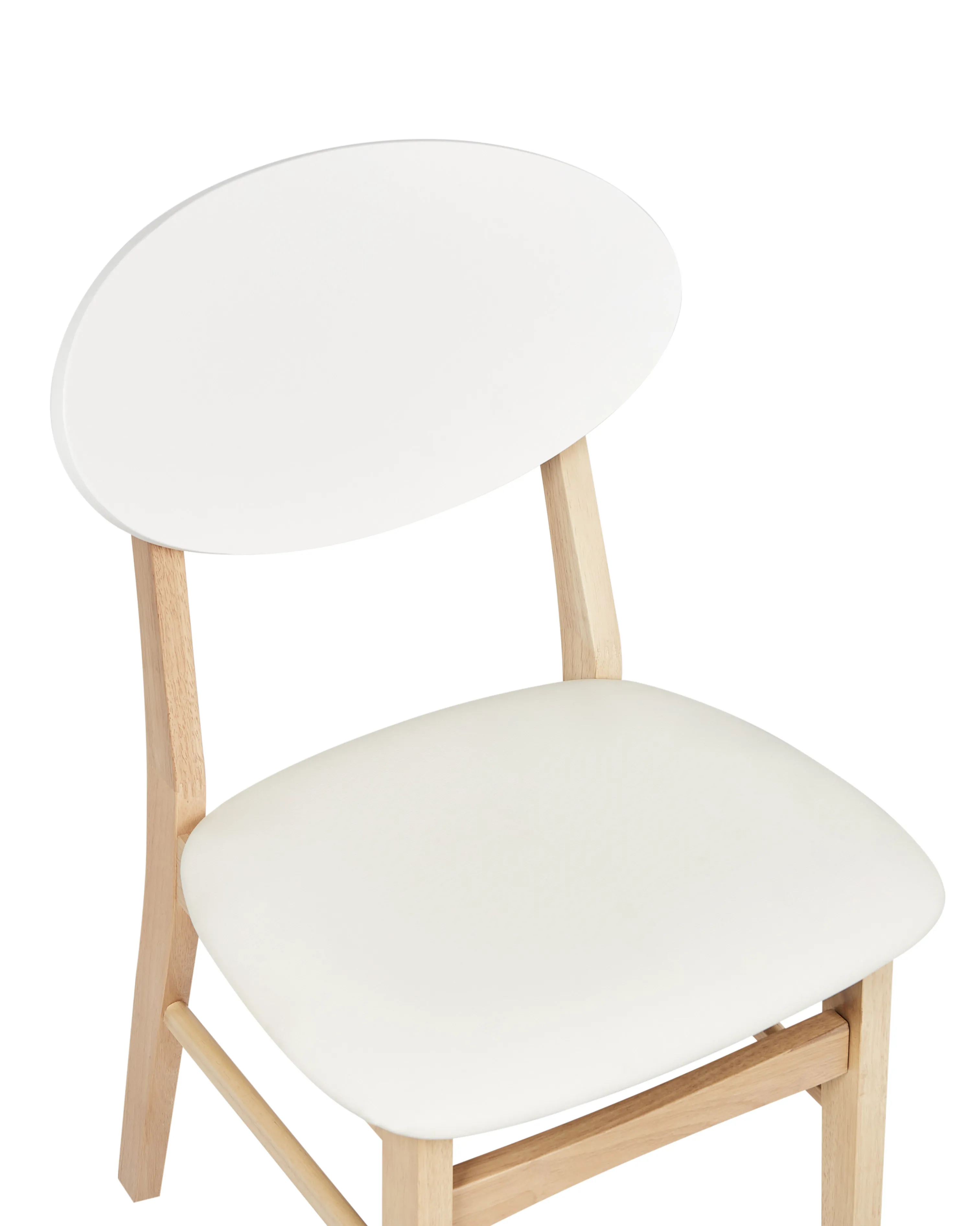 Set van 2 eetkamerstoelen AMERY Hout Gebroken wit/lichtbruin