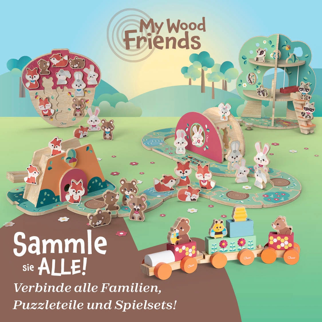 Chicco Steckspielzeug »My Wood Friendy - Der Hasenhügel«