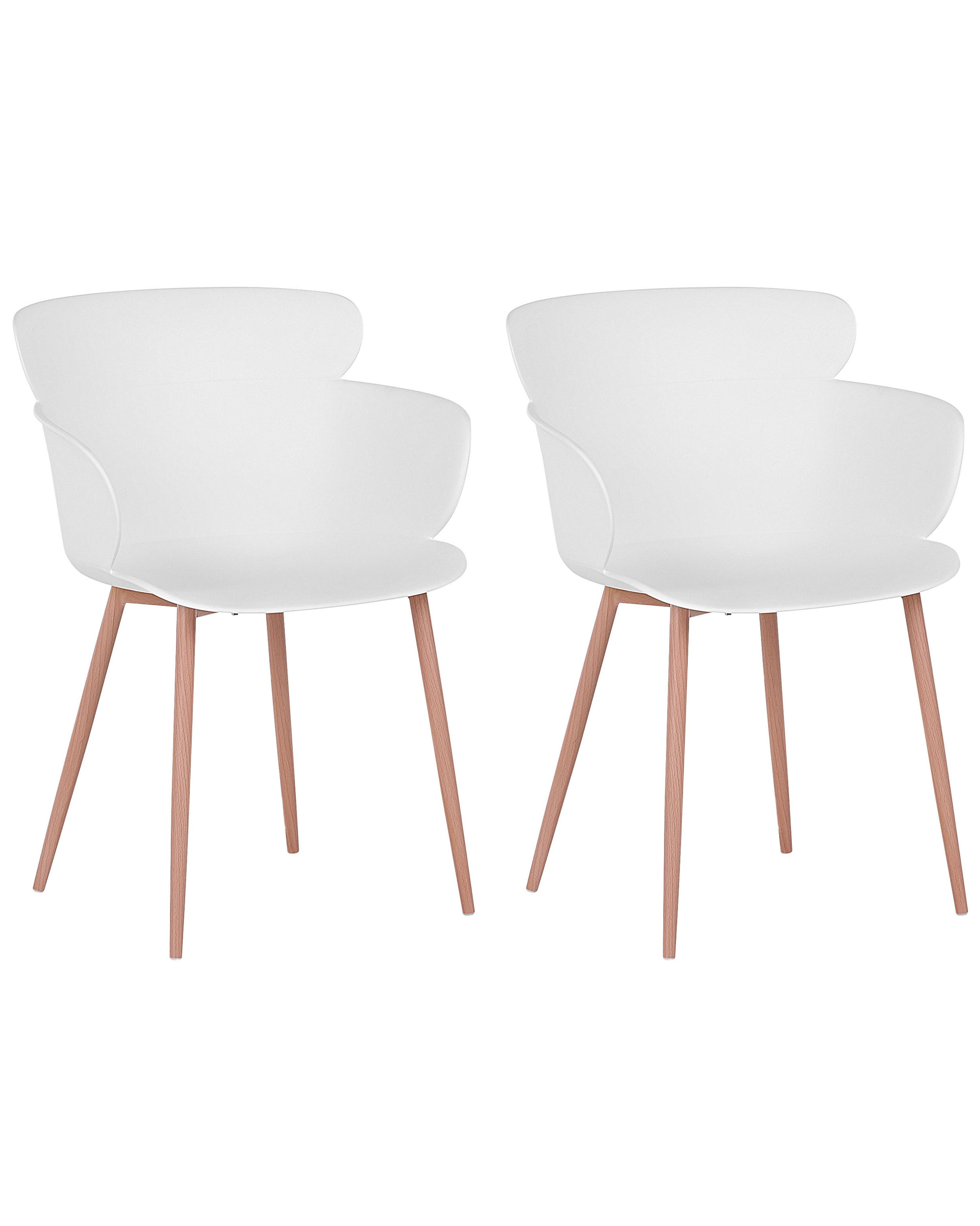 Set van 2 eetkamerstoelen SUMKLEY Wit
