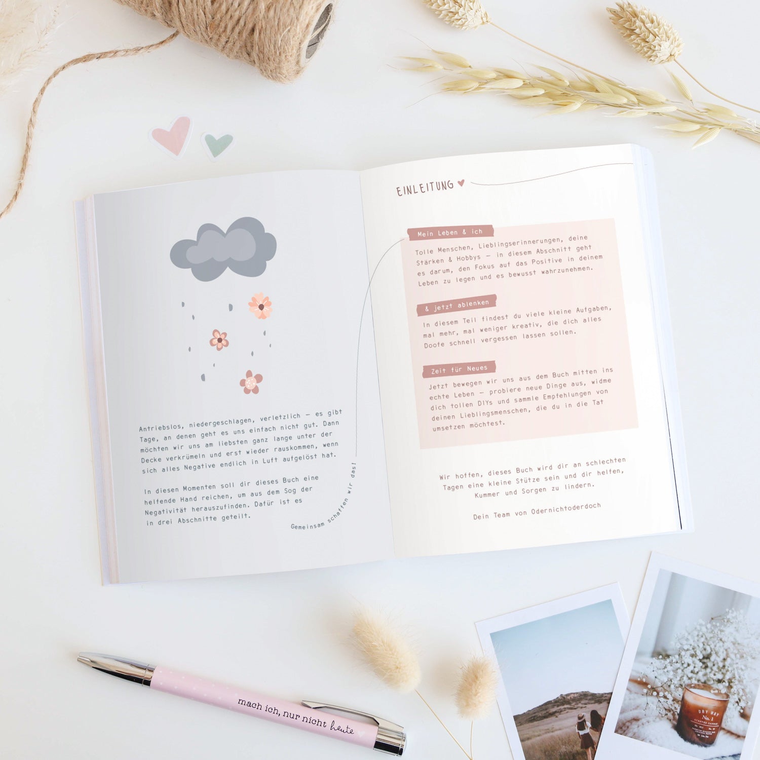 Ablenkungsbuch „Schöne Gedanken