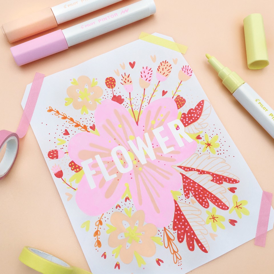 Pilot - Pintor Marker Fine Pastel Mix 6 farver (Fin Tip)