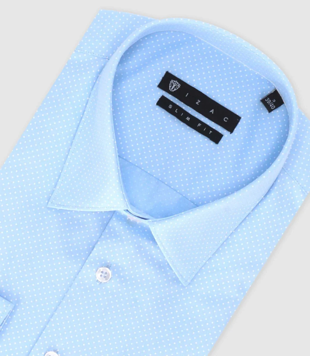 Chemise ville imprimé bleu ciel 