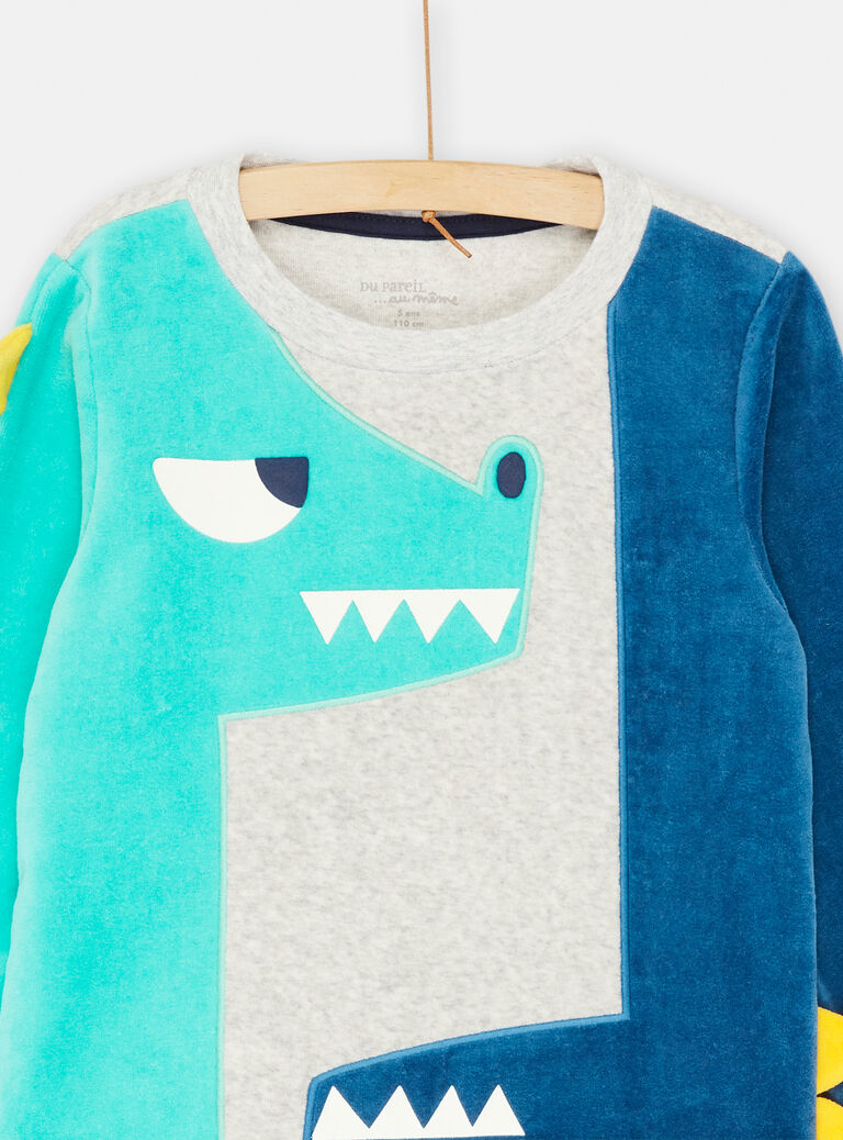 Ensemble pyjama bleu et gris