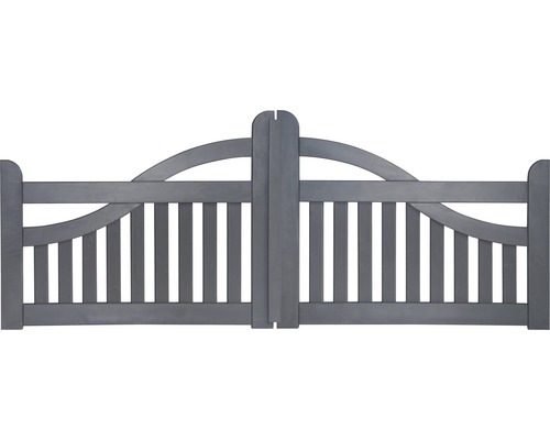 Dubbele poort Konsta boog zonder slot insteek 300 x 95 cm basaltgrijs