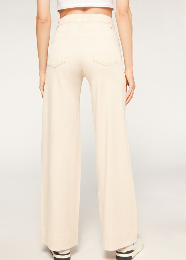 Calça jeans Eco Palazzo