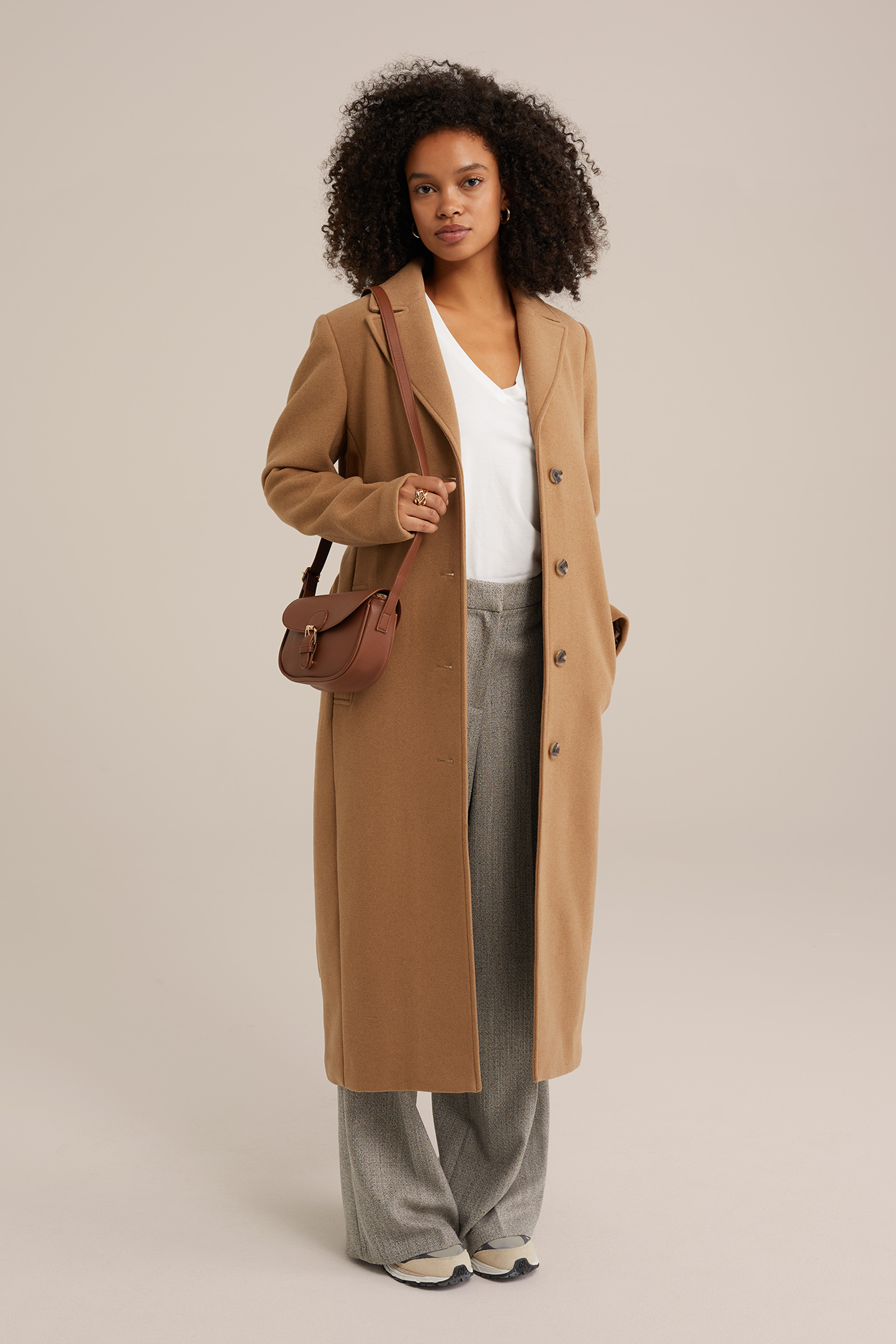 crossbody tas WE Fashion Kaneelbruin