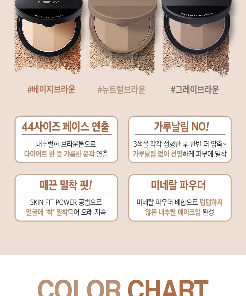 MACQUEEN - Fake Up 3 Color Shading - 3 kleuren