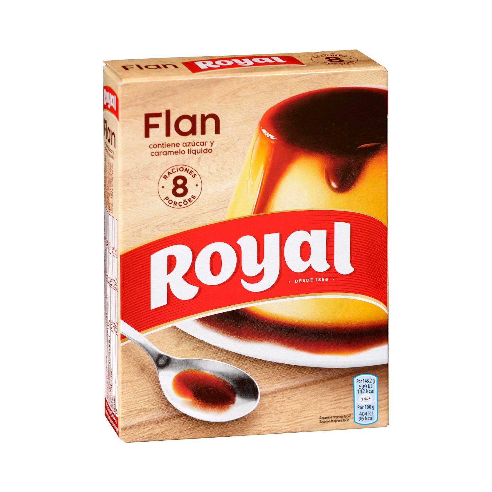 Flan royal préparé en poudre
