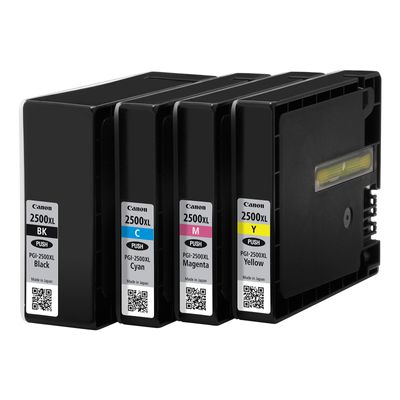Canon PGI-2500XL - Pack de 4 - noir, cyan, magenta, jaune - cartouche d'encre originale