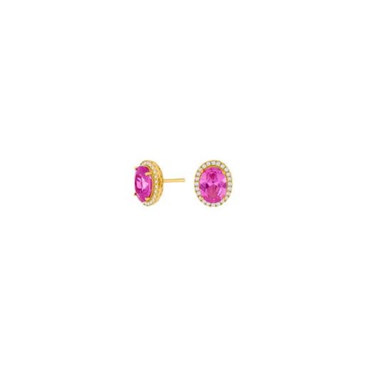 Joanli Nor Mille Øreringe, Guld/Pink