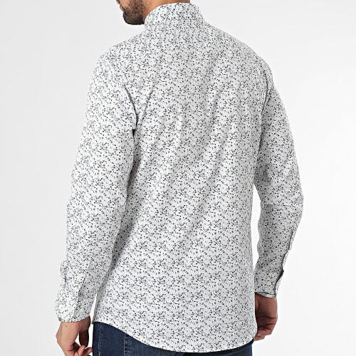 Chemise Manches Longues Slim Soho Blanche Blanc Floral