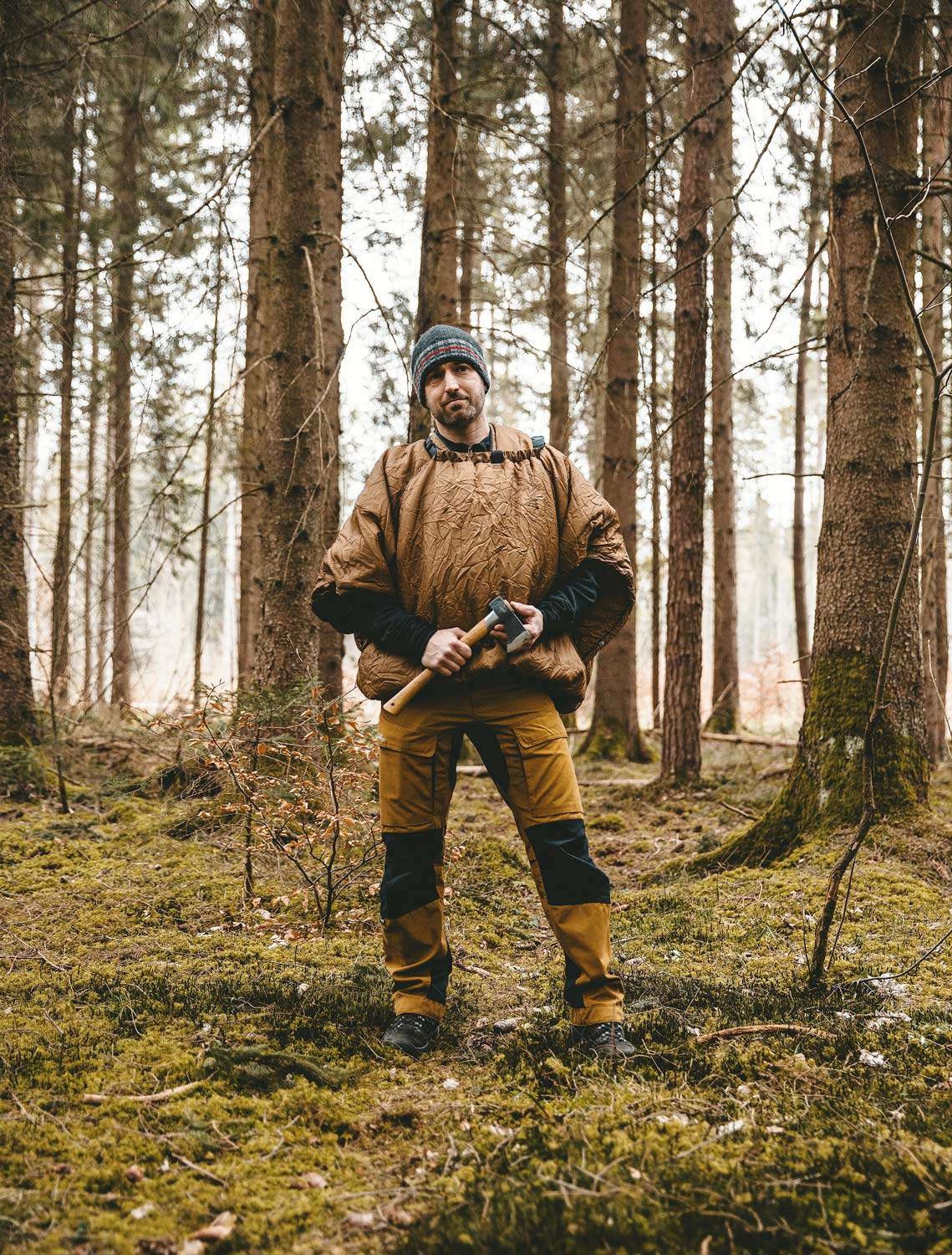 Amazonas 2in1 Hängematte Underquilt-Poncho braun