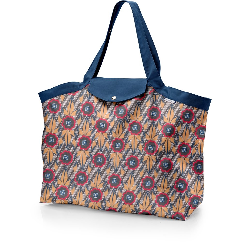 Grand Sac Cabas En Tissu Fleurs De Savane