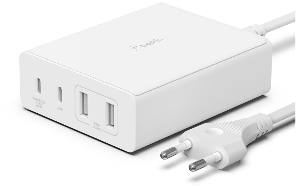 USB-Wandladegerät Boost Charge GaN-4-Port-USB-A-USB-C 108WSchnellladefähiges Ladegerät mit zwei USB-C und zwei USB-A-Ports