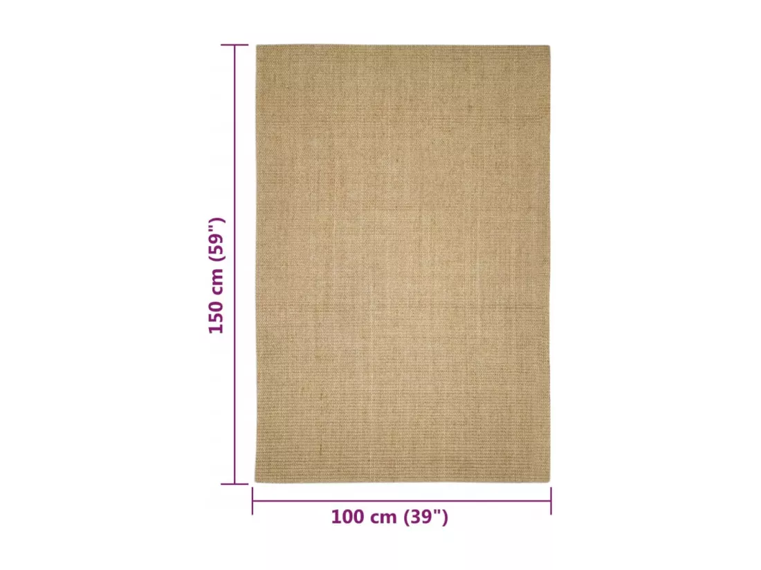 Tapis en sisal pour griffoir 100x150 cm