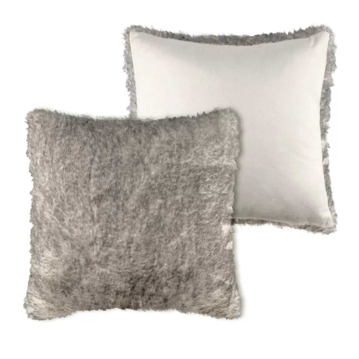 Coussin carré fausse fourrure (50 x 50 cm) Manaslu Gris