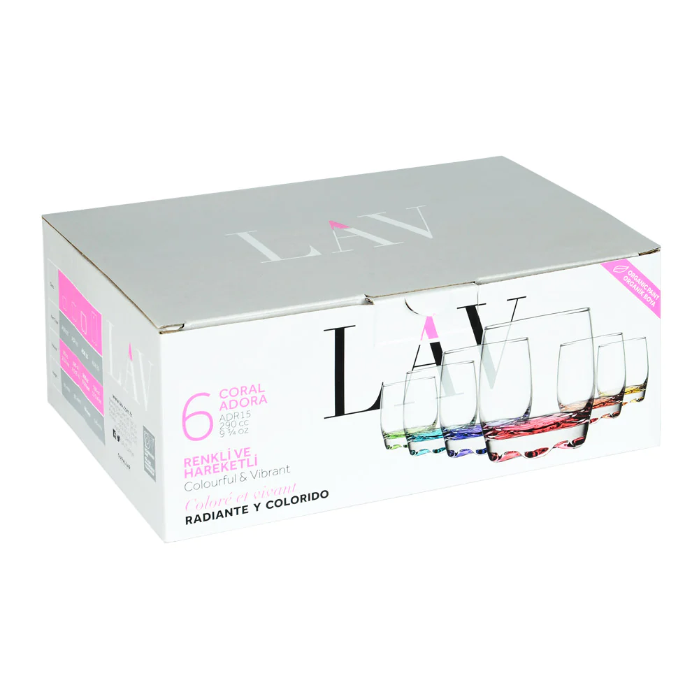 Boîte de 6 gobelets Adora 27 cl LAV