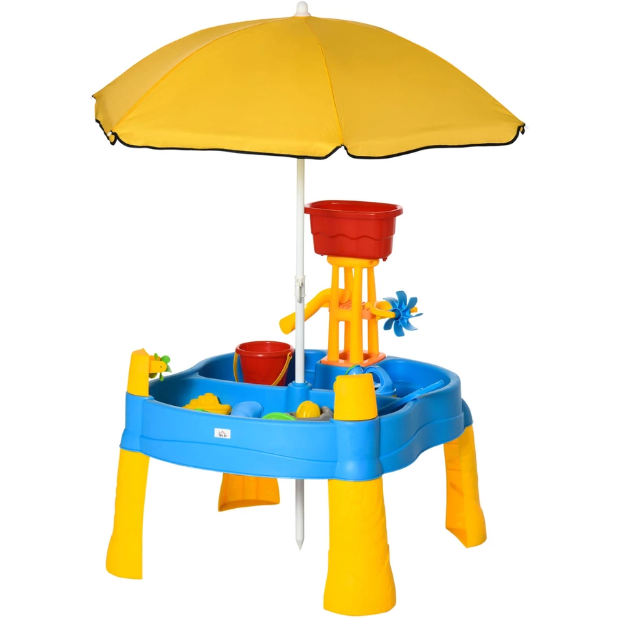 HOMCOM Sandspielzeug mit Sonnenschirm bunt