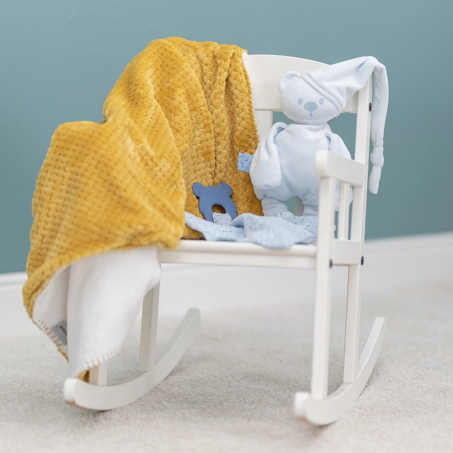 Nattou Beißring + Kuscheltuch blau