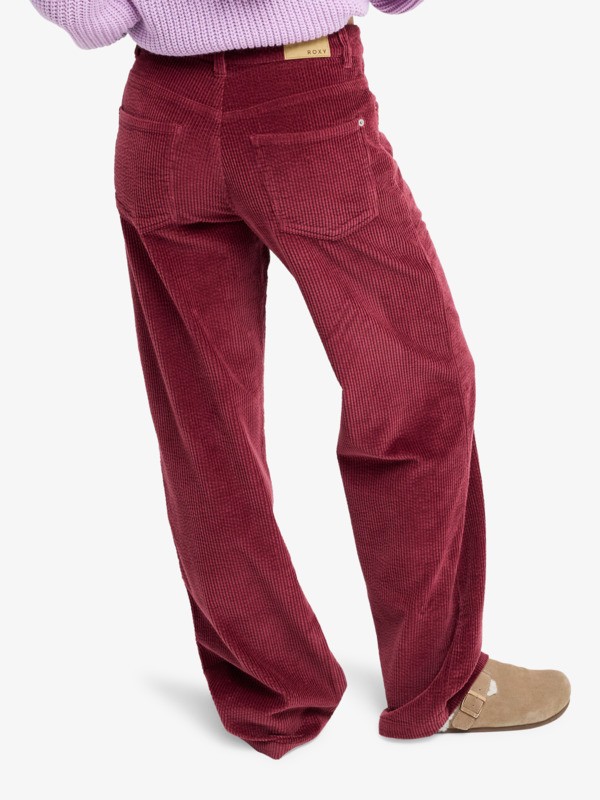 Dawn Patrol Corduroy Pantalon en velours Rouge Femme