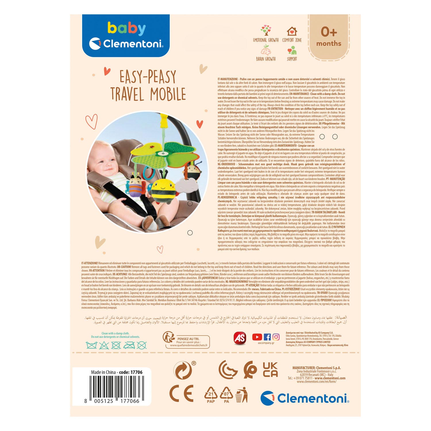 Clementoni Muziekmobiel Easy Peasy - Bij