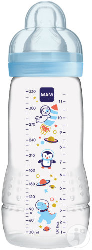 Mam Easy Active Biberon 2ème Âge 330ml Space Adventure Garçons 1 Pièce