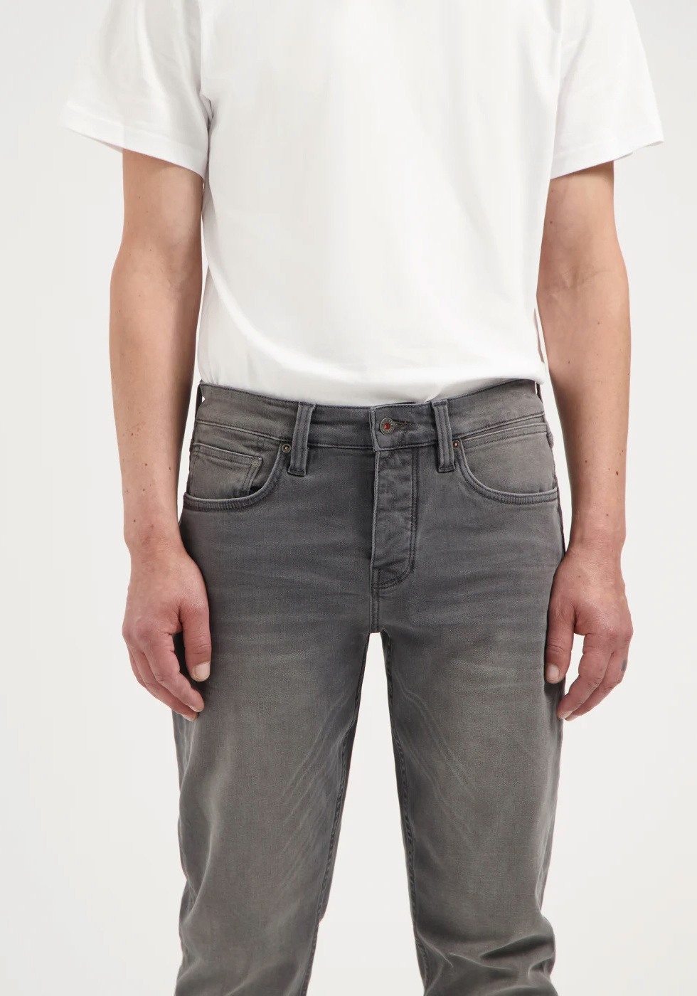 Kuyichi Herren-Jeans Jim Regular Slim Stone Grey