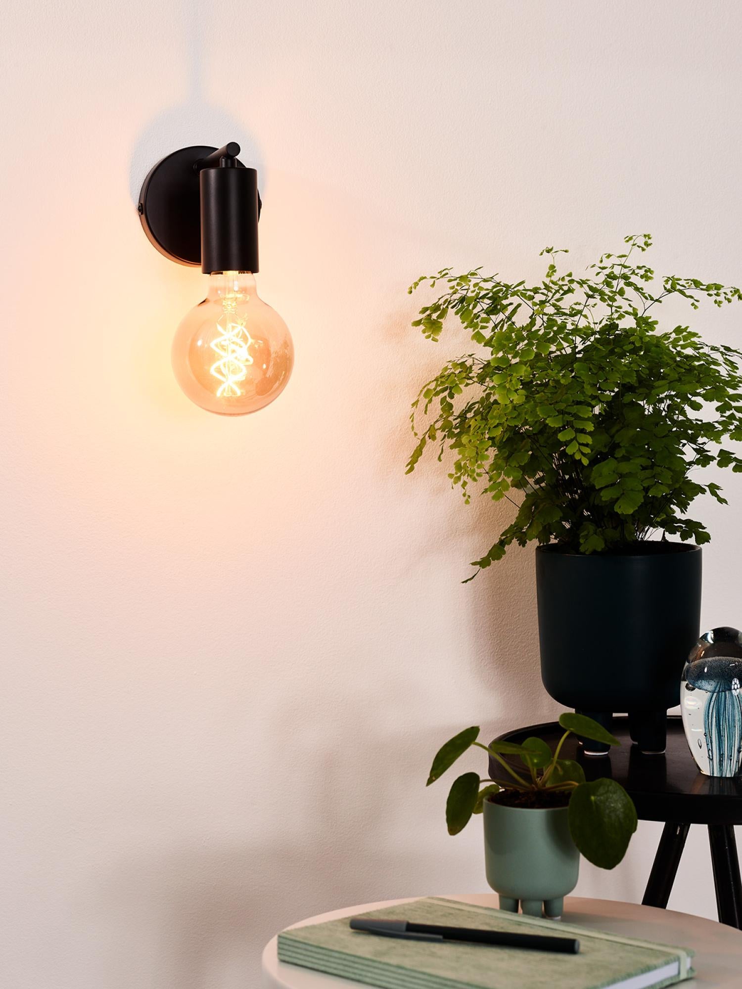 Lucide LEANNE Wandlamp - Zwart