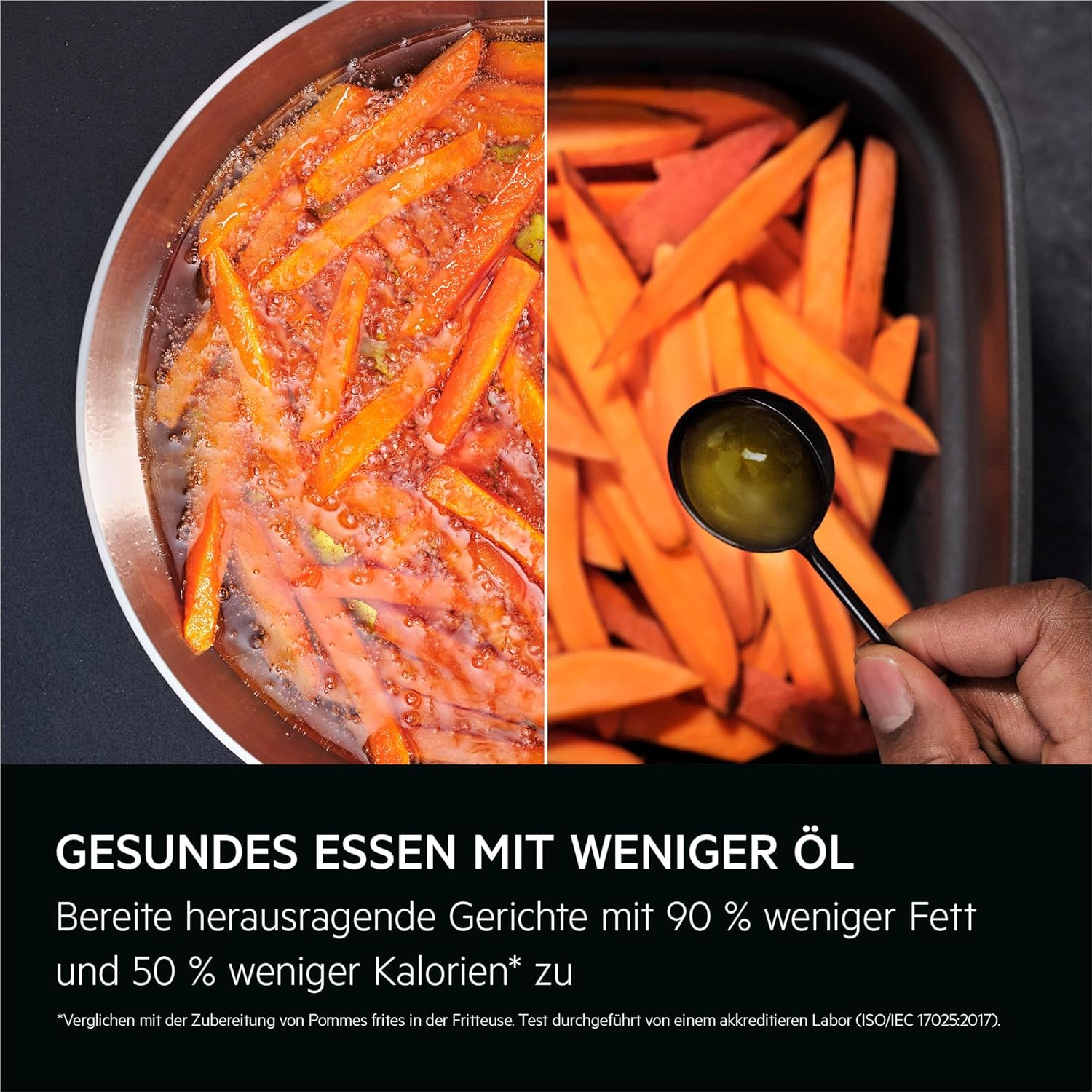 AEG Heißluftfritteuse XXL AAF12B 8000 - Multi-Combo, 12L Fassungsvermögen, 5 Kochmodi, LED-Display, spülmaschinenfest, 1800W, Schwarz, inkl. Spieß- und Dörrfunktion