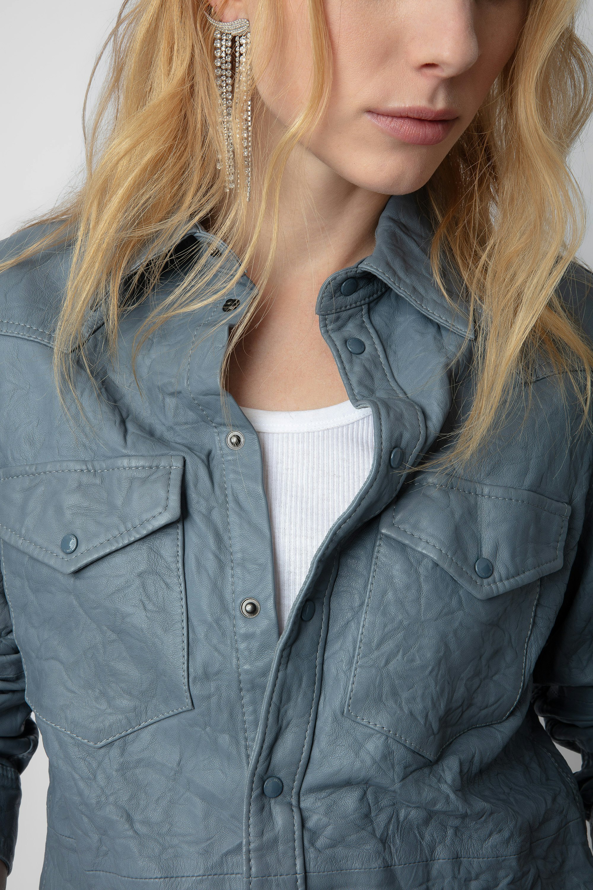 Chemise Thelma Cuir Froissé