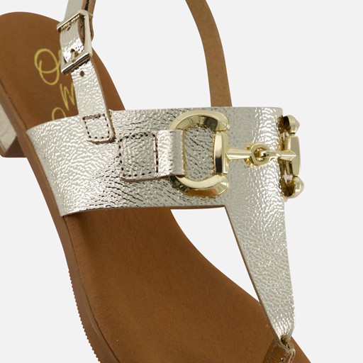 Oh my Sandals Sandalen goud Leer