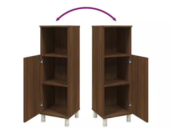 Armoire de bain Chêne marron 30x30x95 cm Bois d'ingénierie