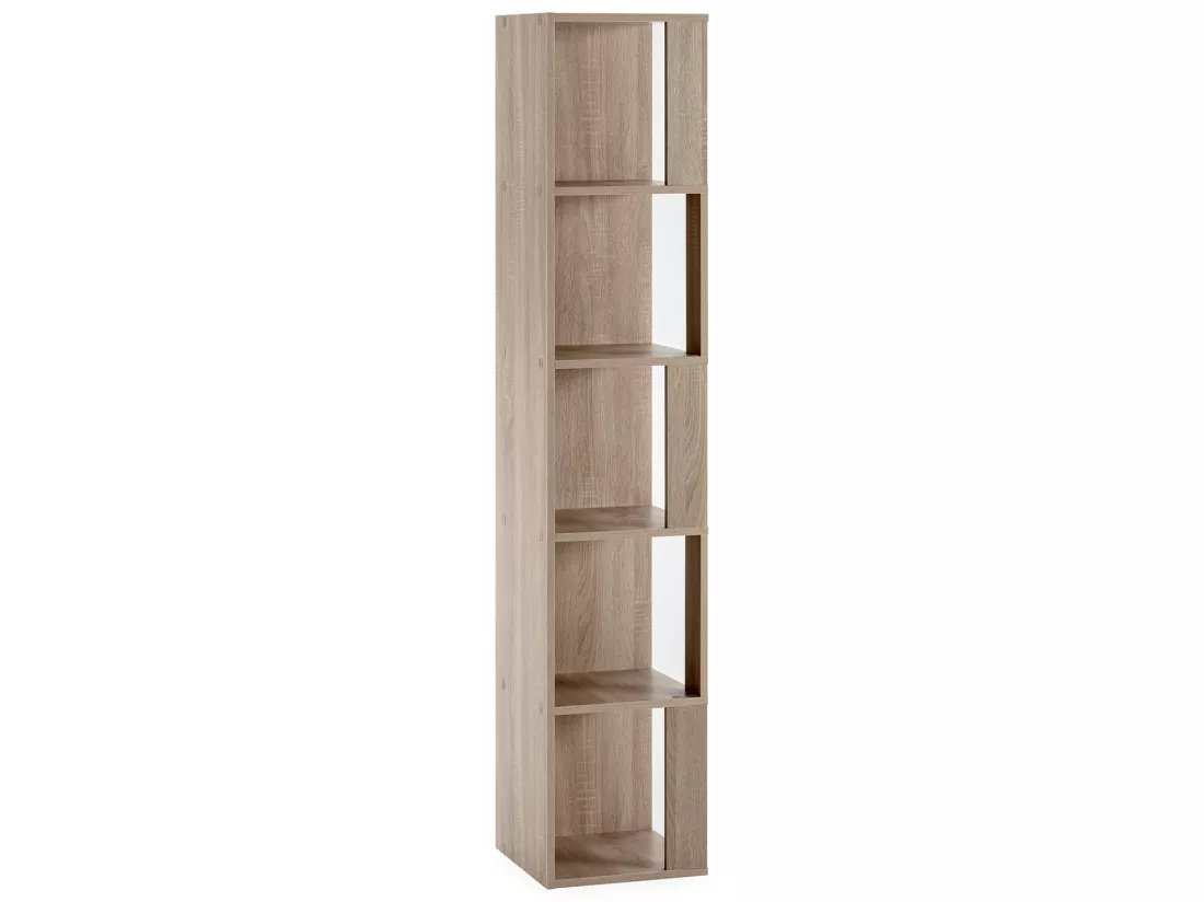 Etagère d'angle Fiyi 5 trous couleur chêne