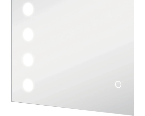 LED badkamerspiegel Zilver Hollywood 80x60 cm