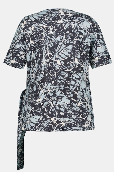 T-Shirt, Wickeloptik, V-Ausschnitt, Halbarm, Biobaumwolle